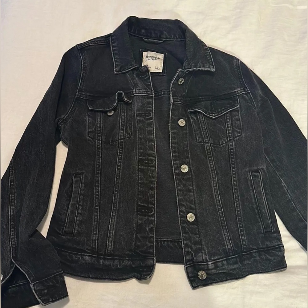 Abercrombie and Fitch Black Jean Jacket